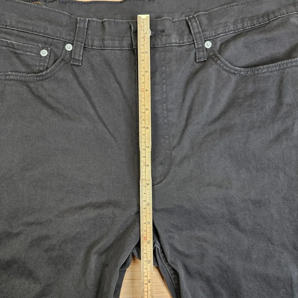 Levi's 514 Straight Fit Pants Mens 40x32 Fits 40x31 Gray Black Stretch Denim